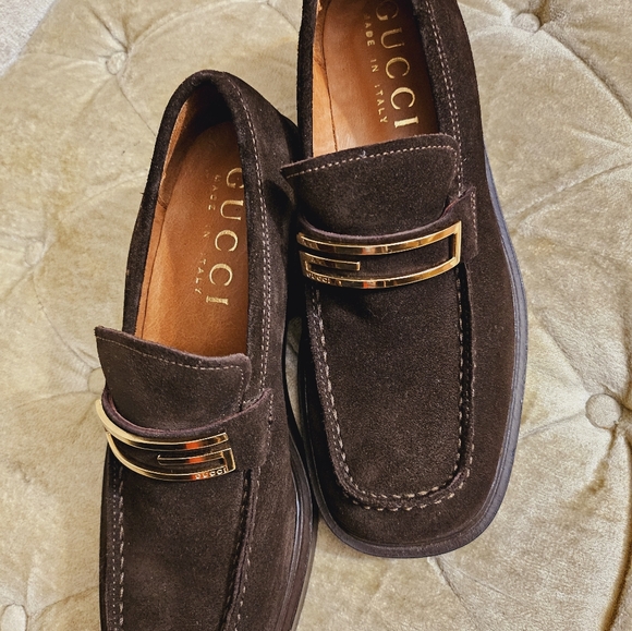Authentic Gucci Suede leather loafers - Picture 11 of 12
